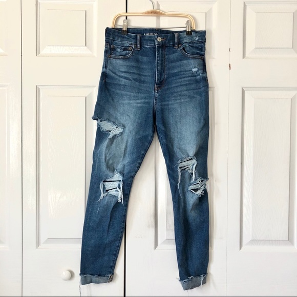 American Eagle Outfitters Denim - AE Curvy Super High-Waisted Jegging - 6 SHORT